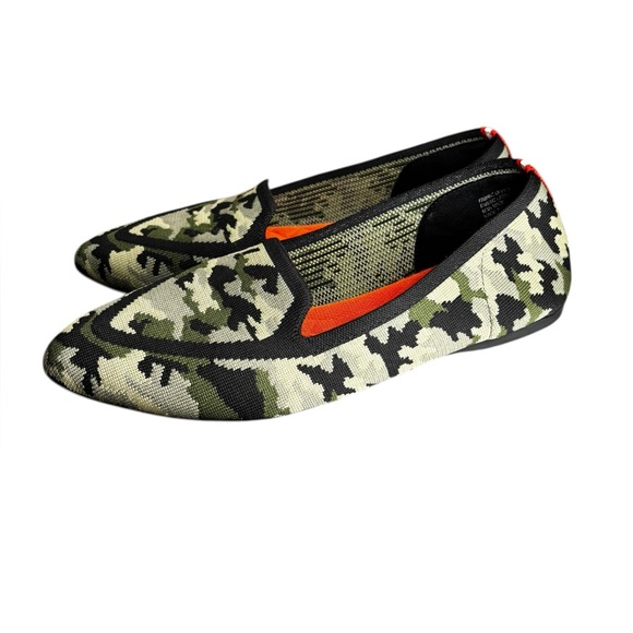 Birdies Shoes - Birdies x Judy The Blackbird Camouflage Washable Knit Point-toe Loafers Size 9.5